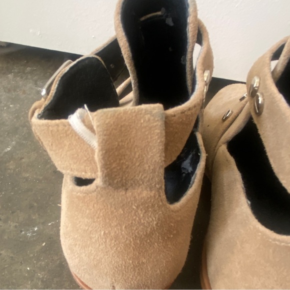 Rebecca Minkoff Abigail Genuine Suede Almond Toe Western Boho Studded Booties - Picture 7 of 10